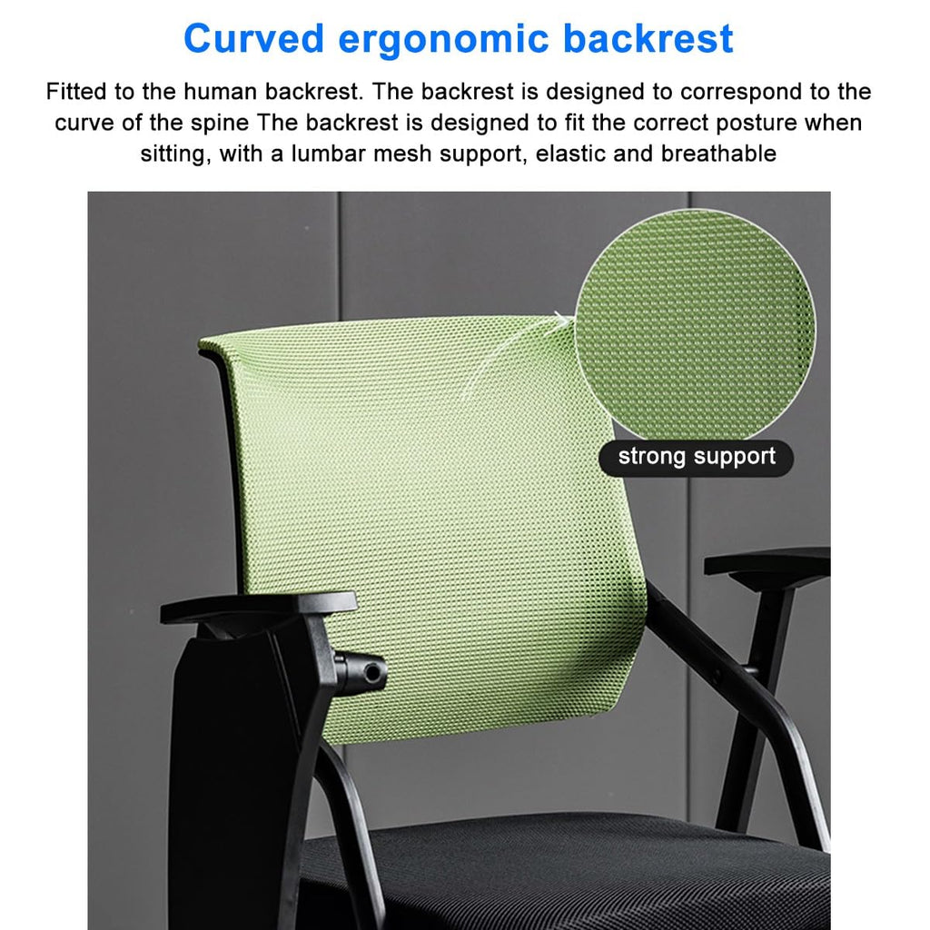 Foldable Mesh Office Chair with Writing Board C22569