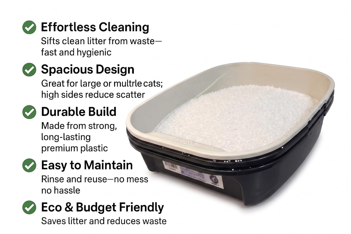 Black Sifting Cat Litter Box M939