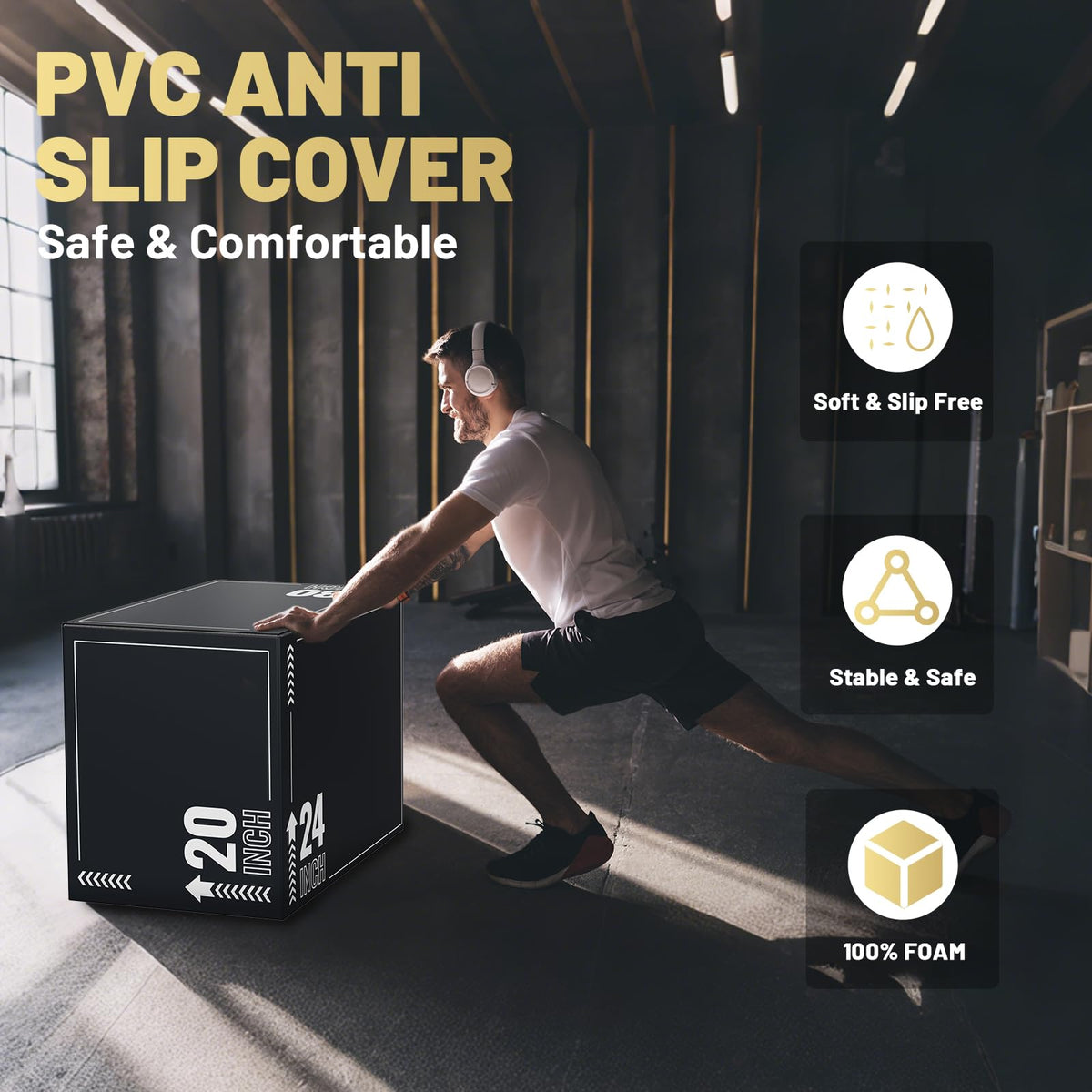 3-in-1 Plyometric Jump Box with Anti Slip Surface F54286