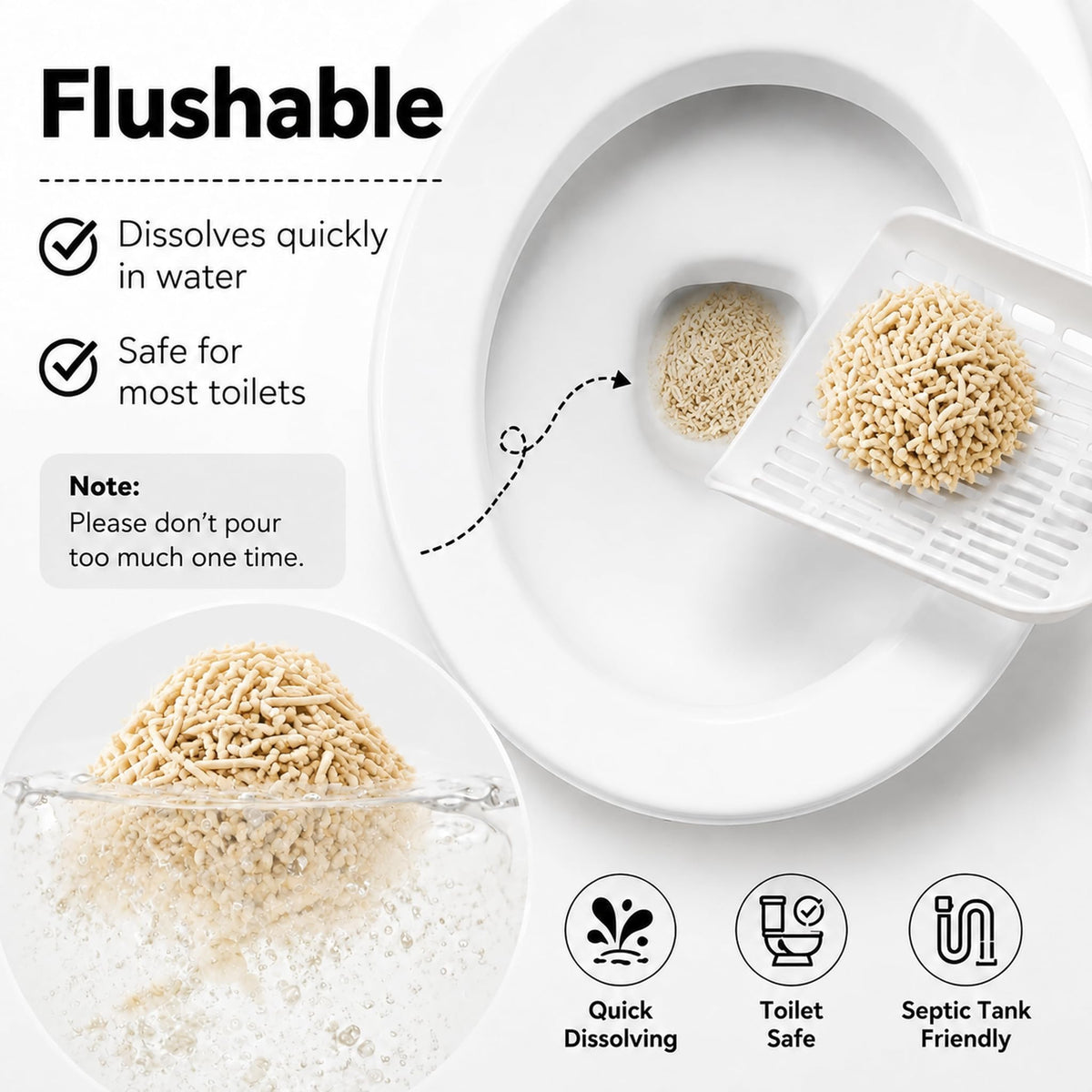 Tofu Cat Litter, Fast Clumping, 22.4 lb V634