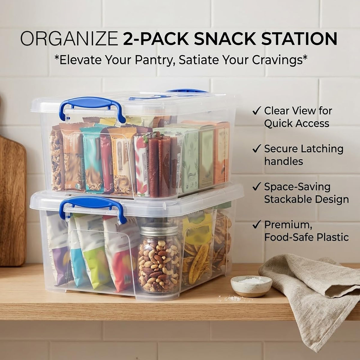 Clear 9 Quart Storage Bins with Lids 2 Pack H841948