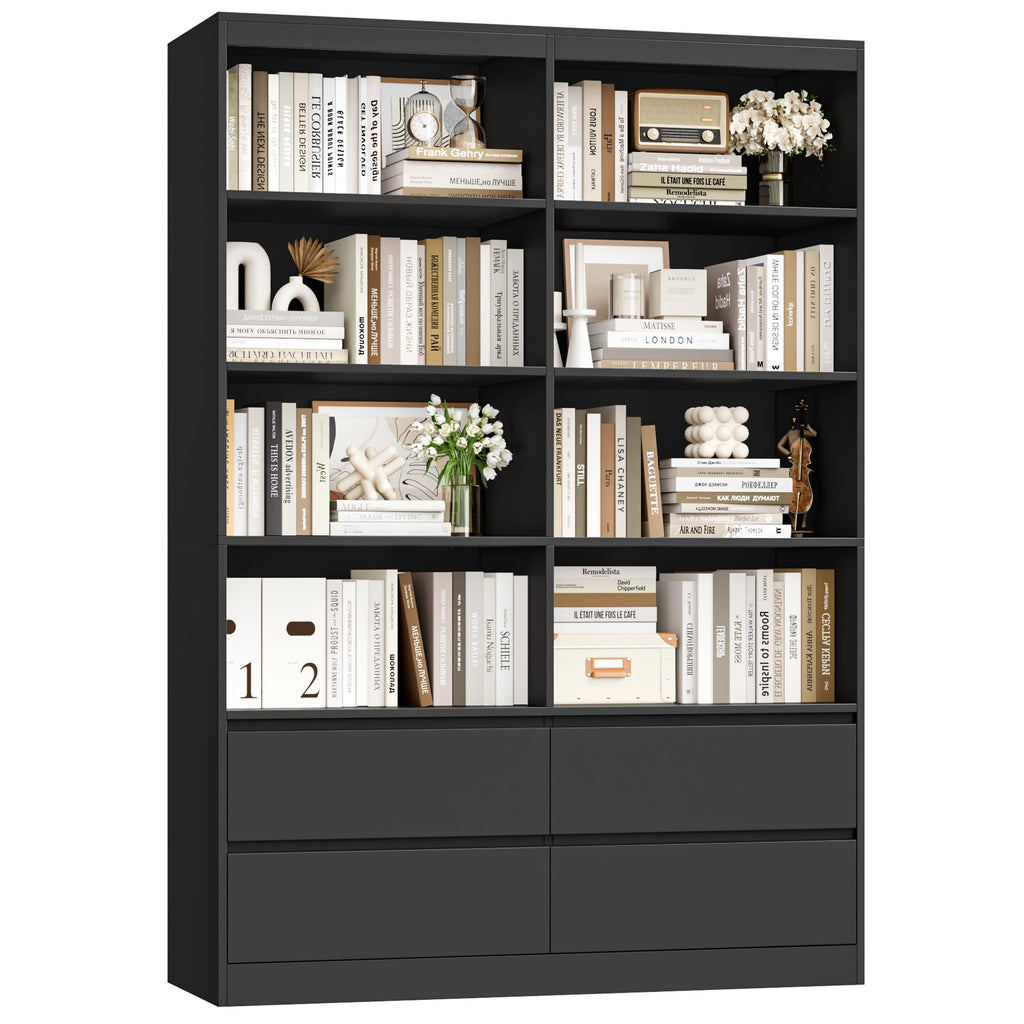 Black 4 Drawer Bookshelf M60164