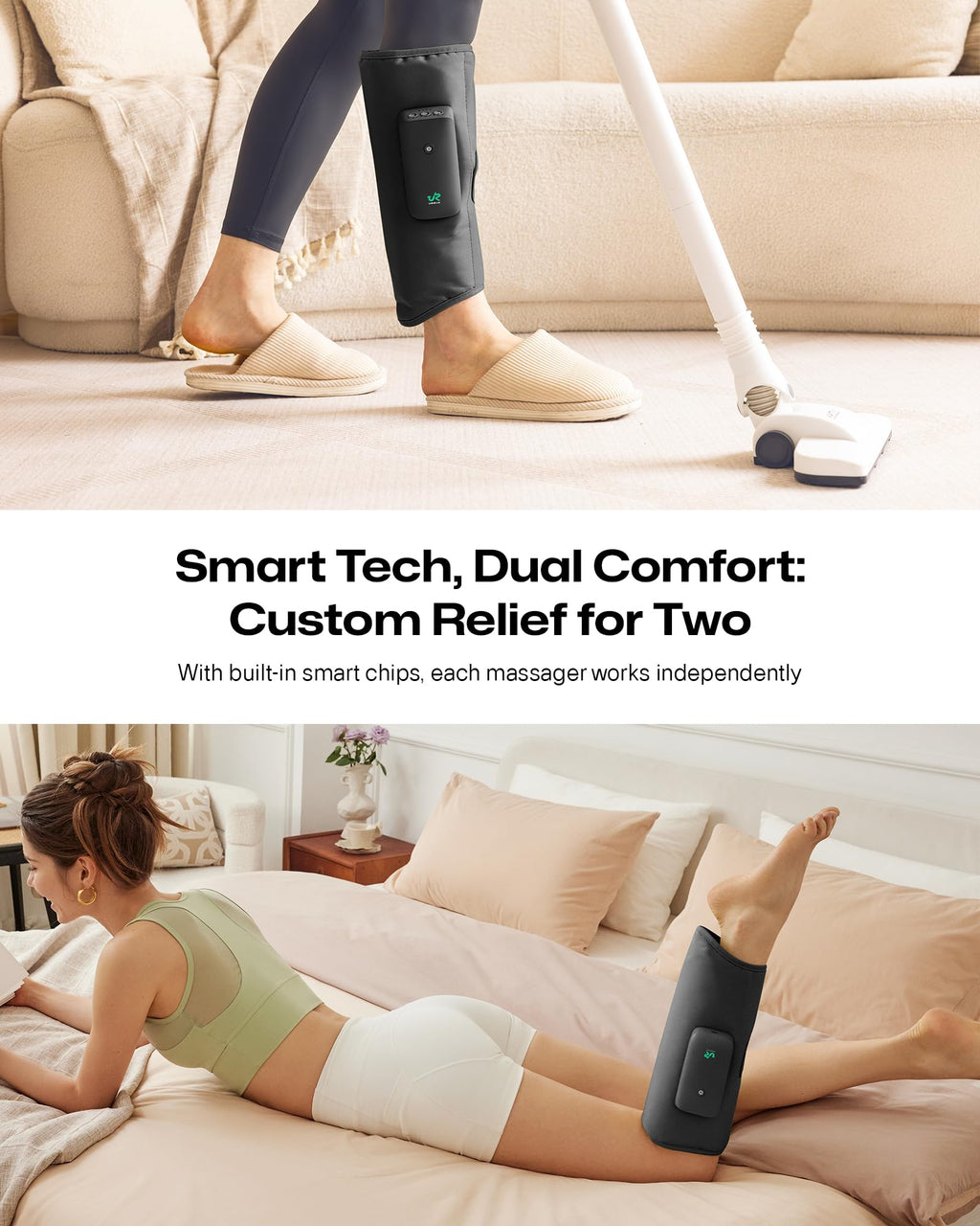 Smart Calf Massager with Air Compression, Adjustable Heat P386523