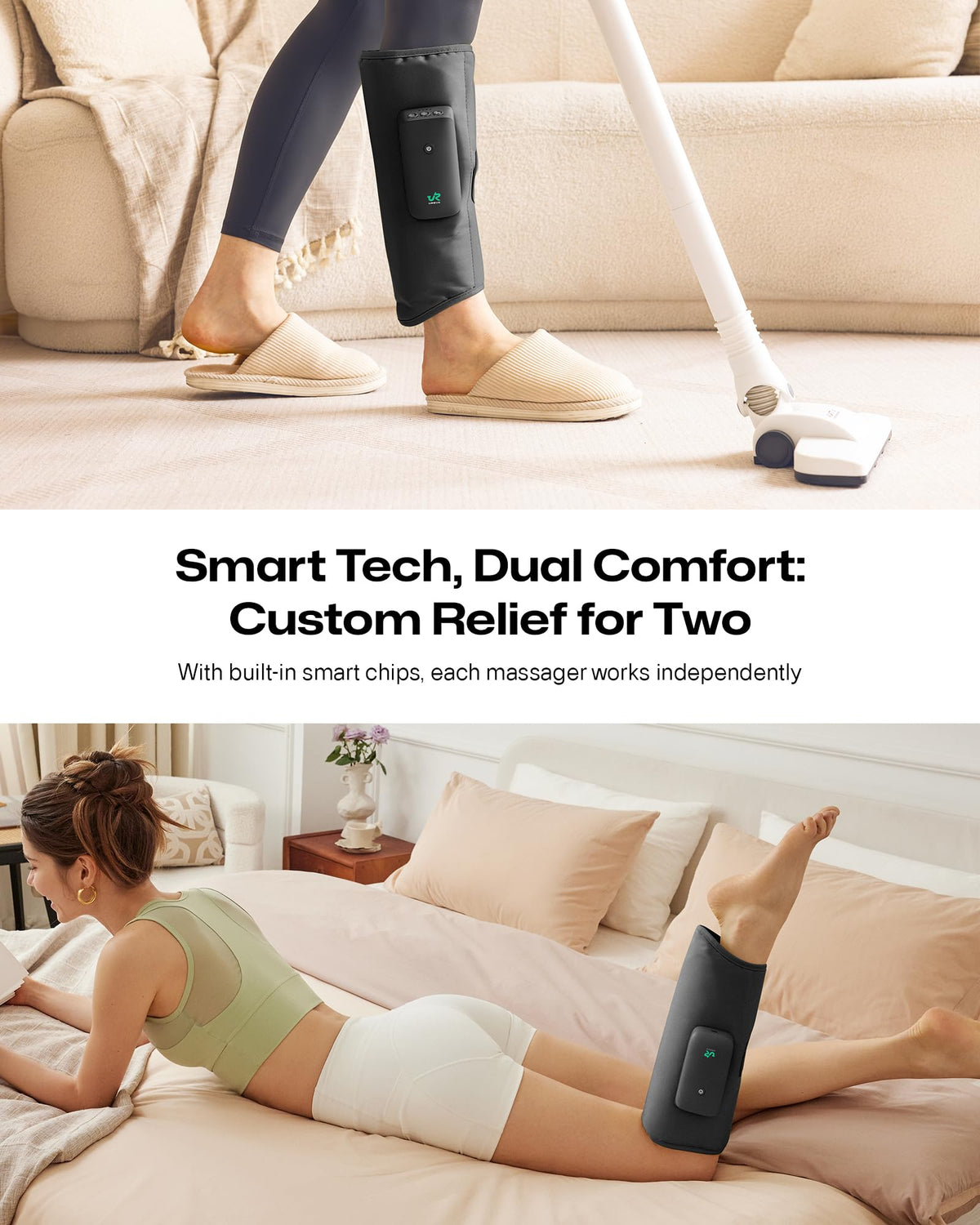 Smart Calf Massager with Air Compression, Adjustable Heat P386523