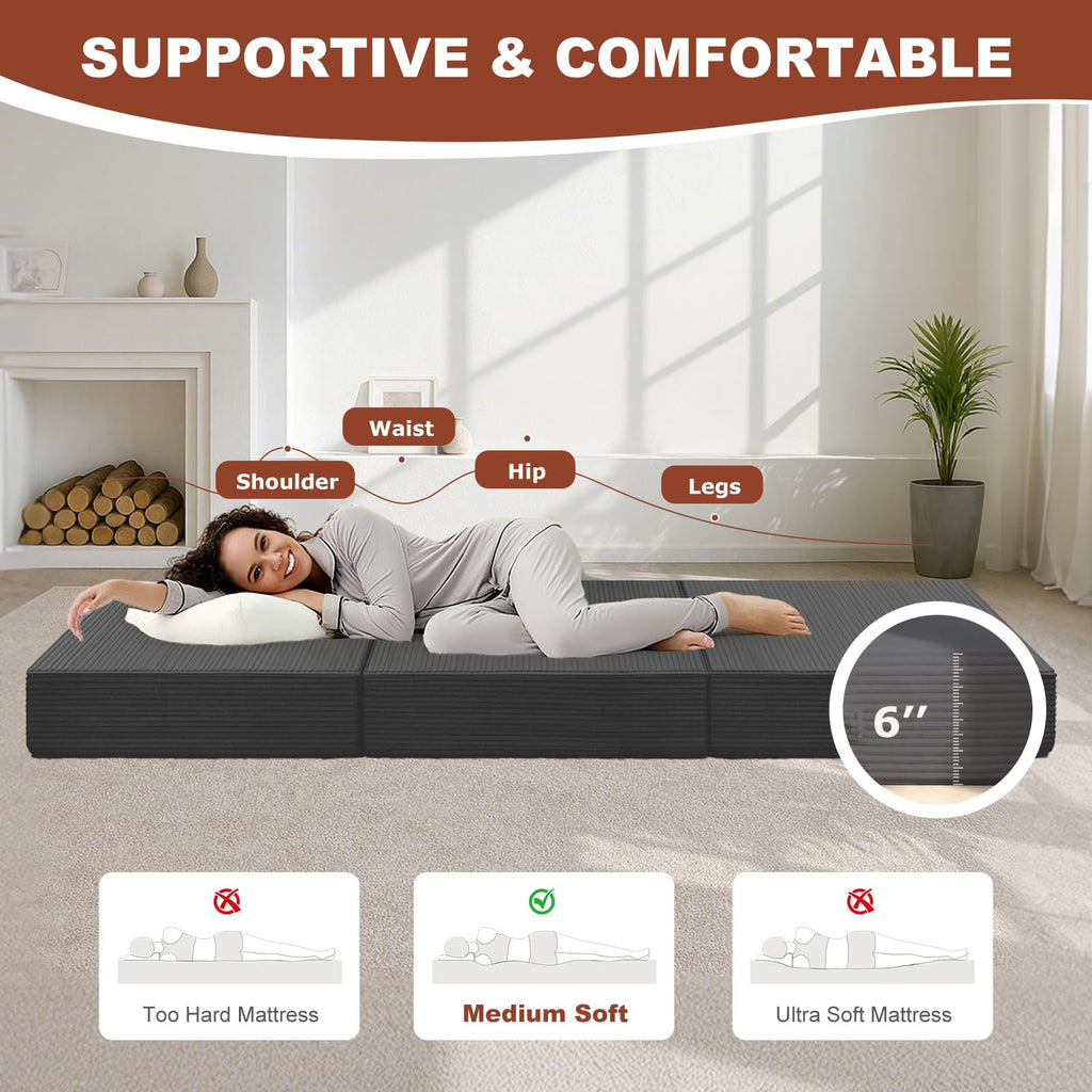 6-Inch Tri-Fold Foldable Mattress R32426