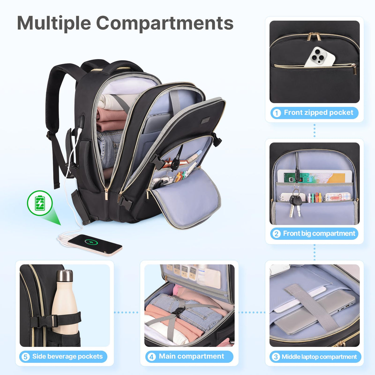 Rolling Backpack with Wheels R140720