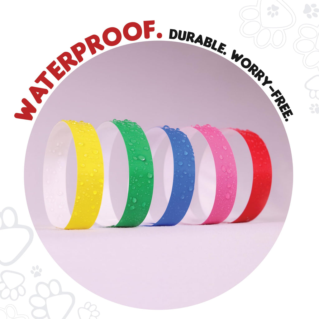 10 Inch 500 Count Waterproof Writable Pet ID Collars D549