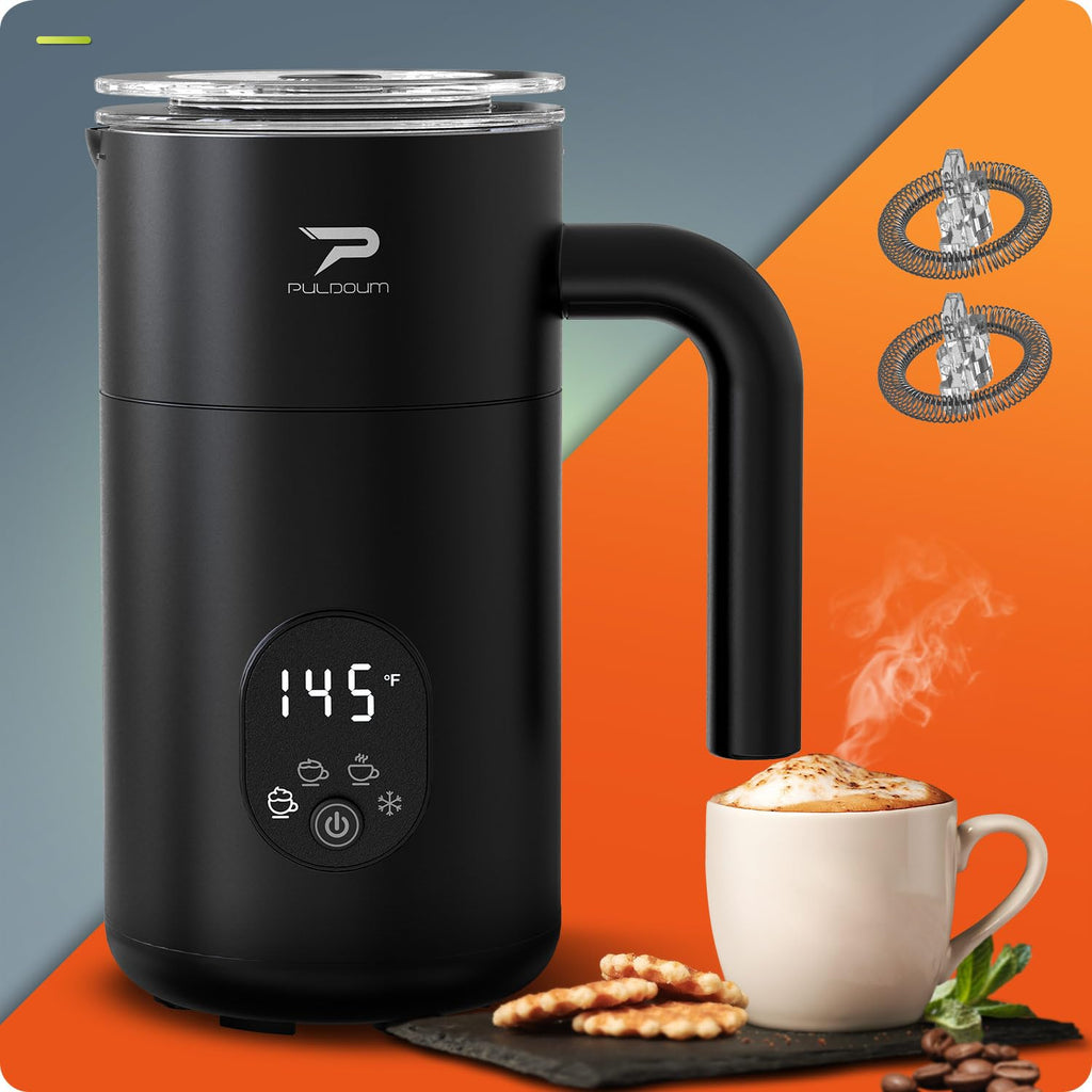 4 in 1 Automatic Milk Frother and Steamer 350ML Black I48025