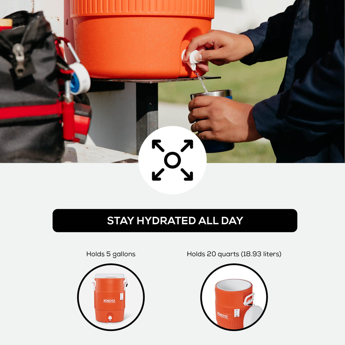 5 Gallon Insulated Portable Beverage Dispenser Q324293