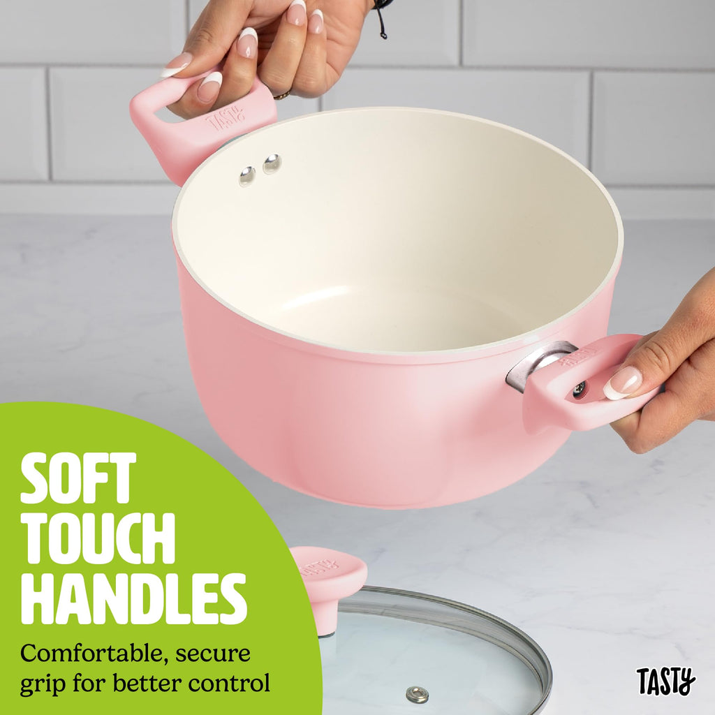 12 Piece Pink Nonstick Ceramic Cookware Set R964053