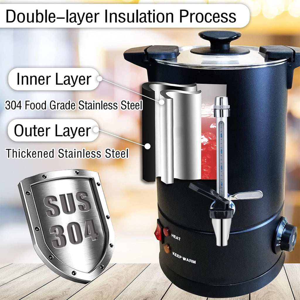 50-Cup Stainless Steel Commercial Coffee Urn O9295
