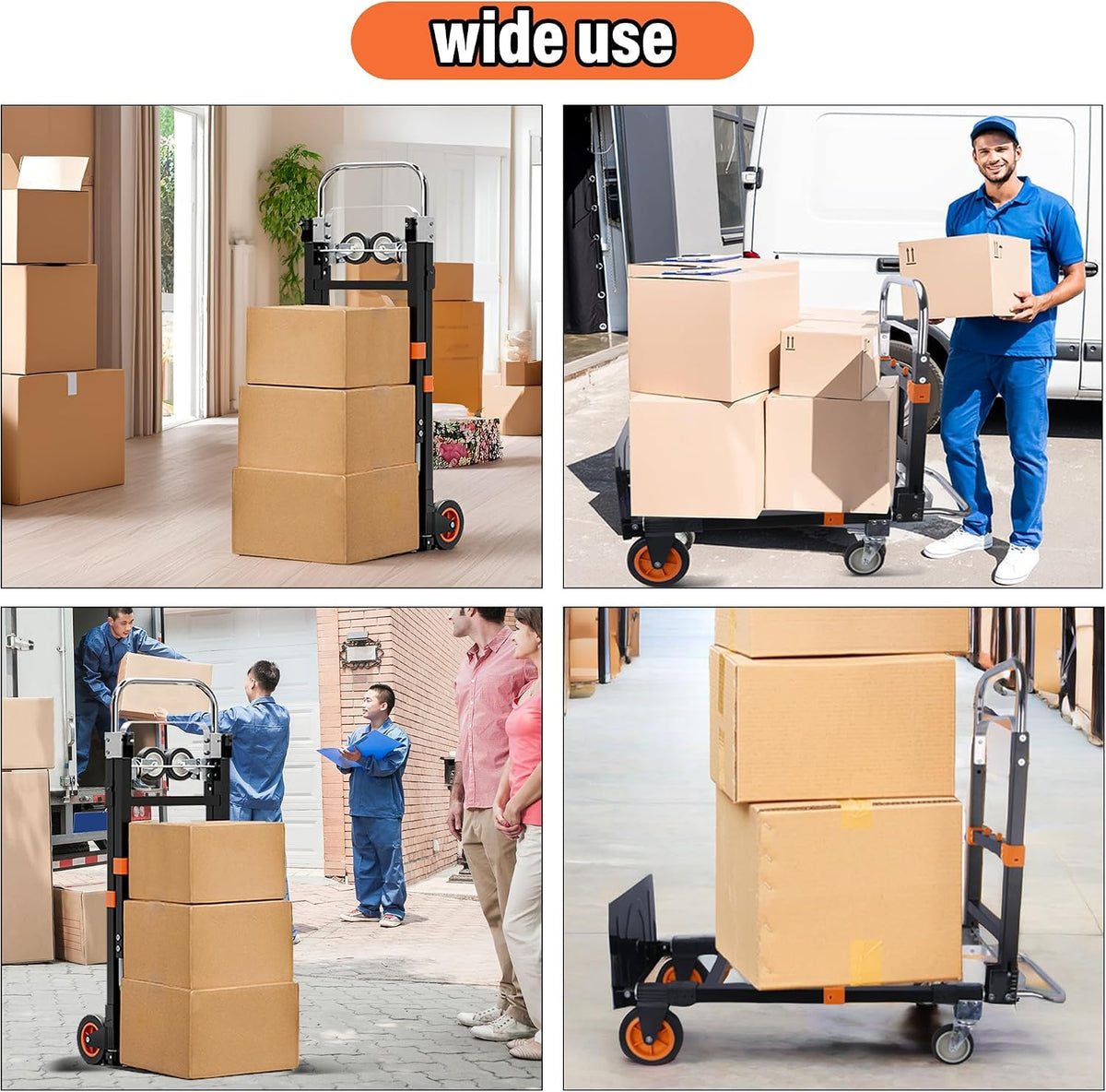 3 in 1 Folding Hand Truck 500lbs Capacity X910655