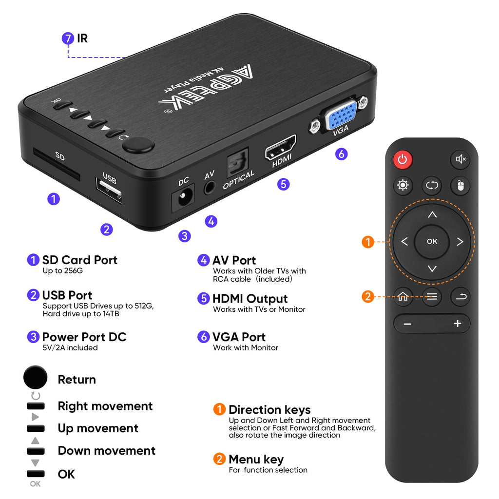 4K HDMI TV Media Player W866870