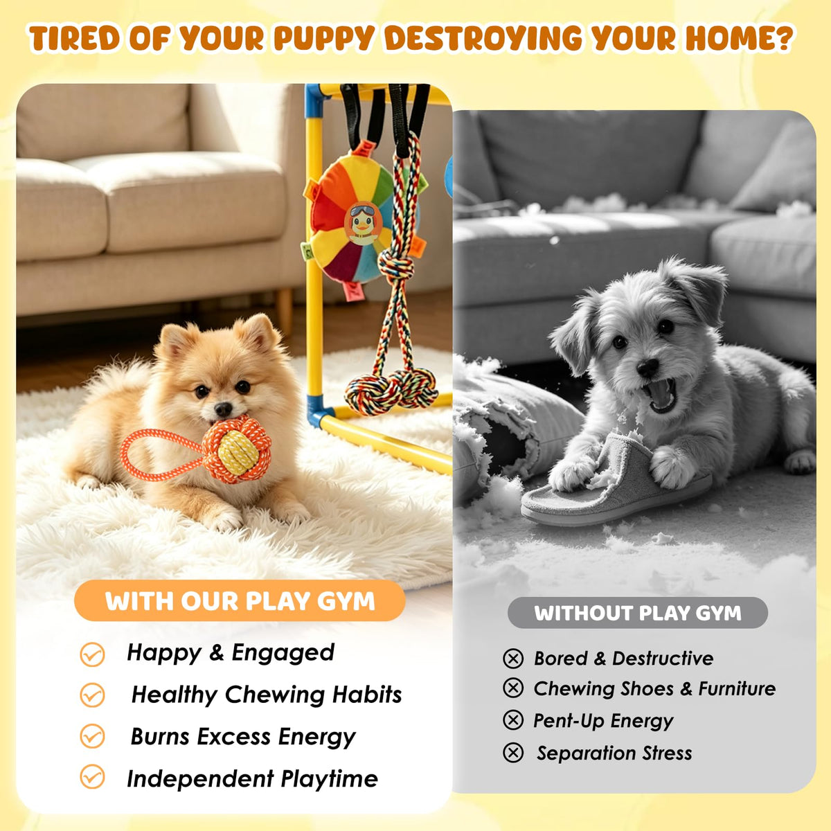 Puppy Play Gym with 14 Hanging Toys A42447