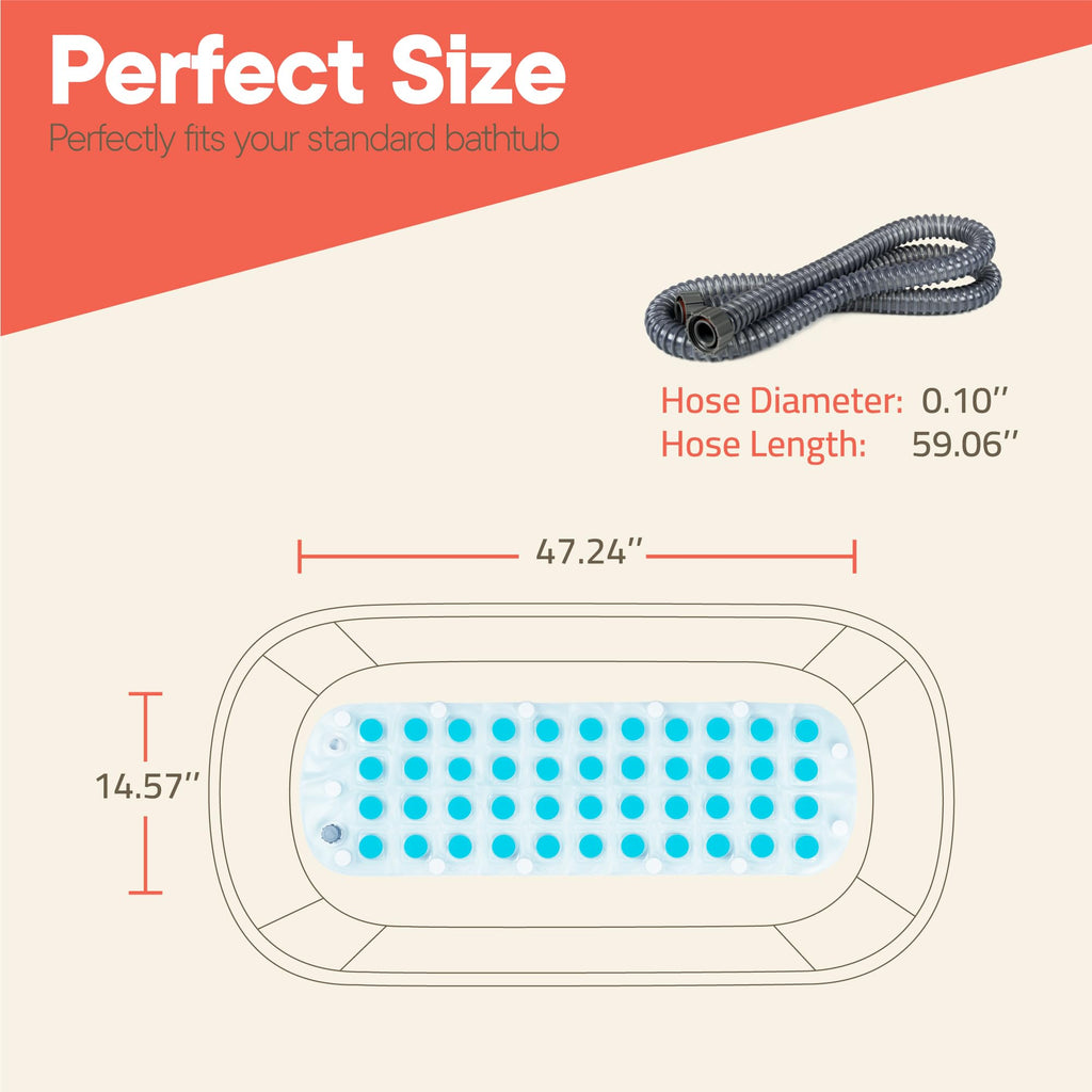 Bath Massager Mat with Adjustable Bubbles and Remote Control I17849