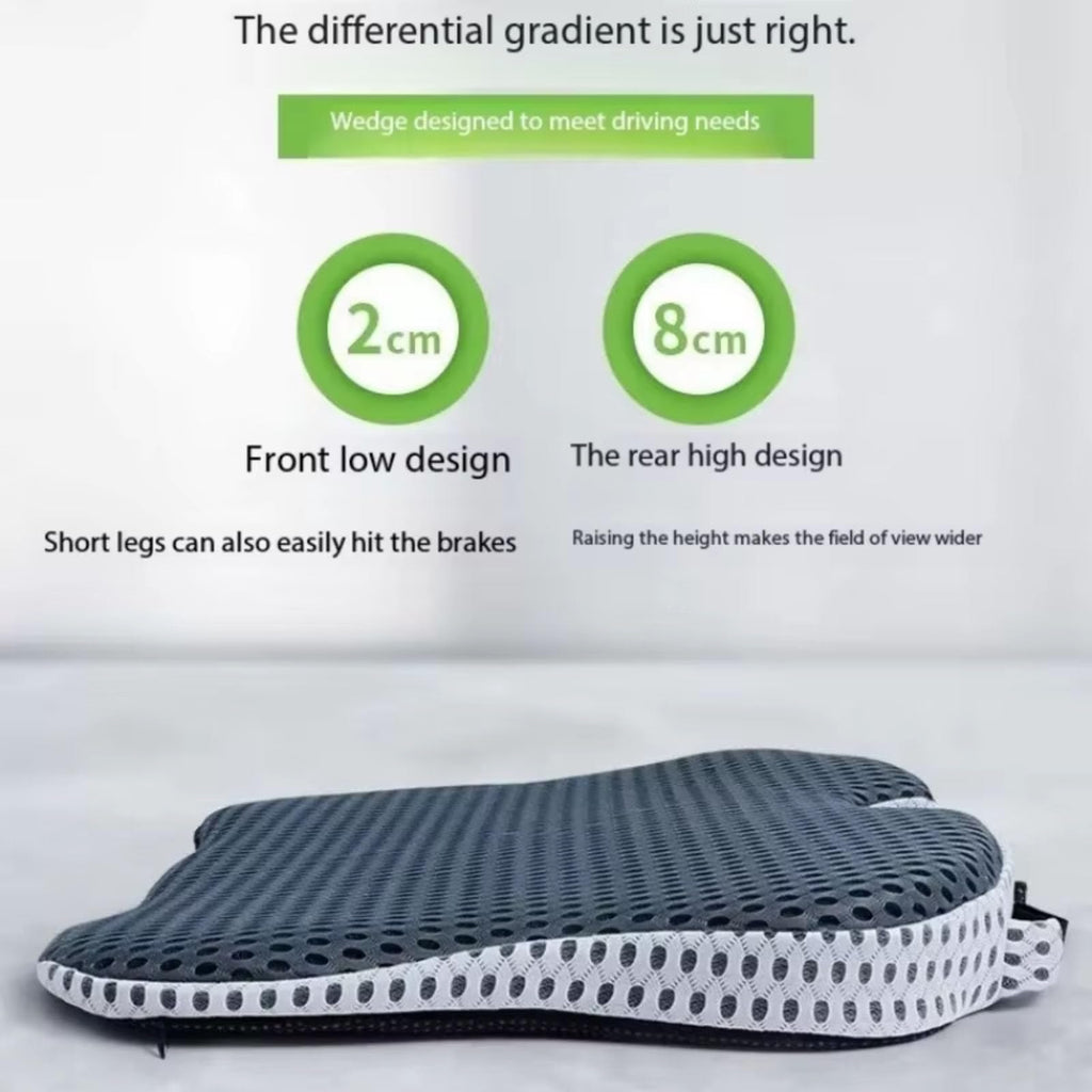 Memory Foam Car Seat Booster Cushion Grey U9203
