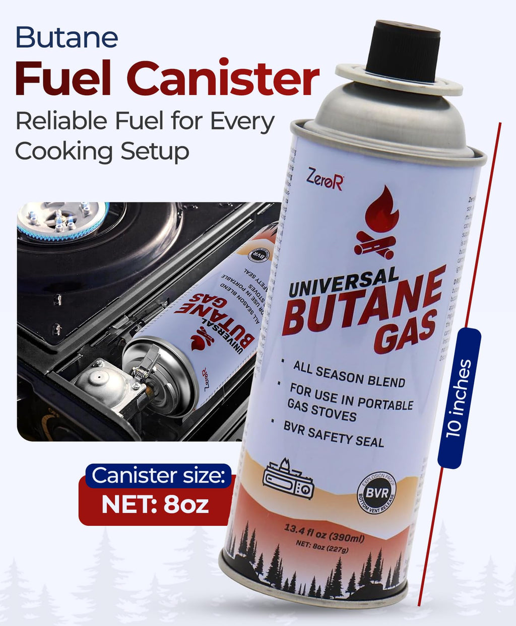 Butane Fuel Canister Cartridge 13.4 fl oz Y378
