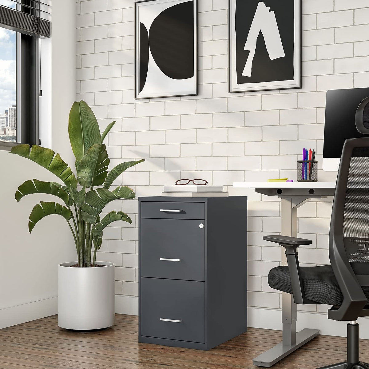 3 Drawer Letter Size Lockable File Cabinet K242