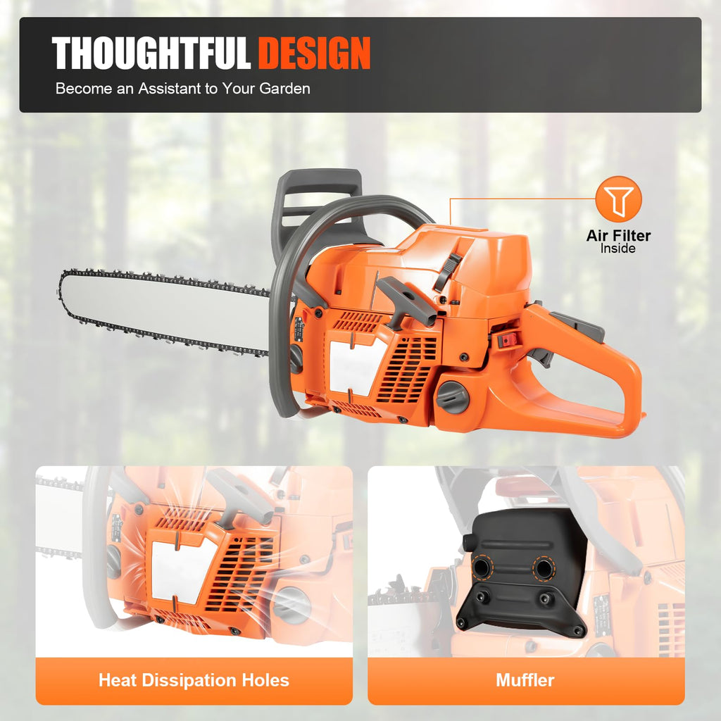 24'' 72CC 2-Stroke Gas Chainsaw S56104