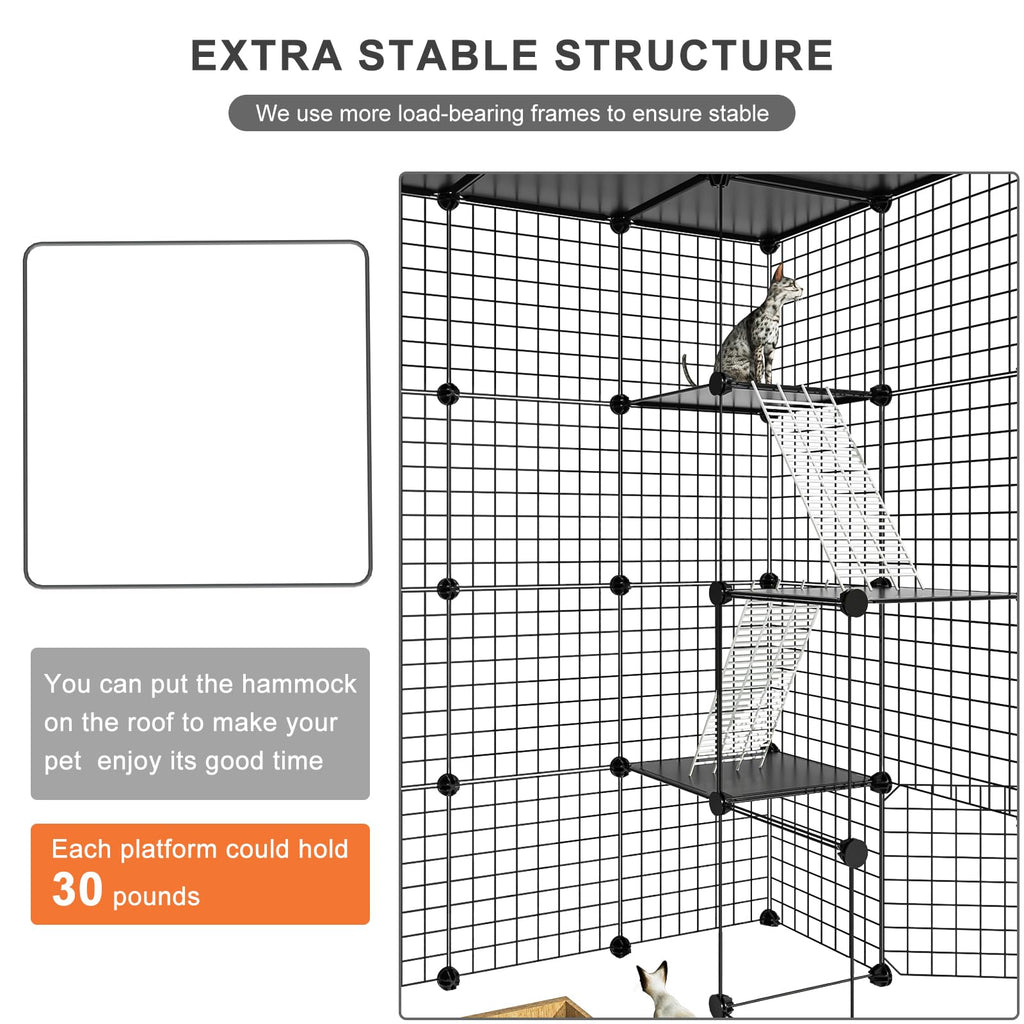 Large Detachable Metal Wire Cat Enclosure T2493
