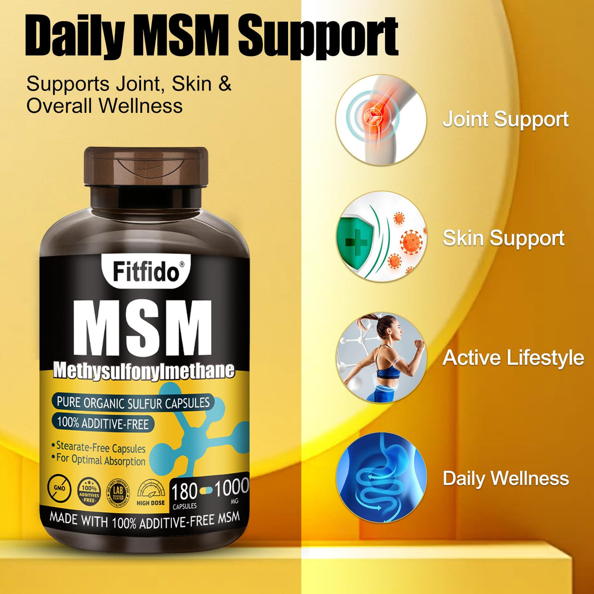 MSM Capsules 1000mg 180 Count A2079