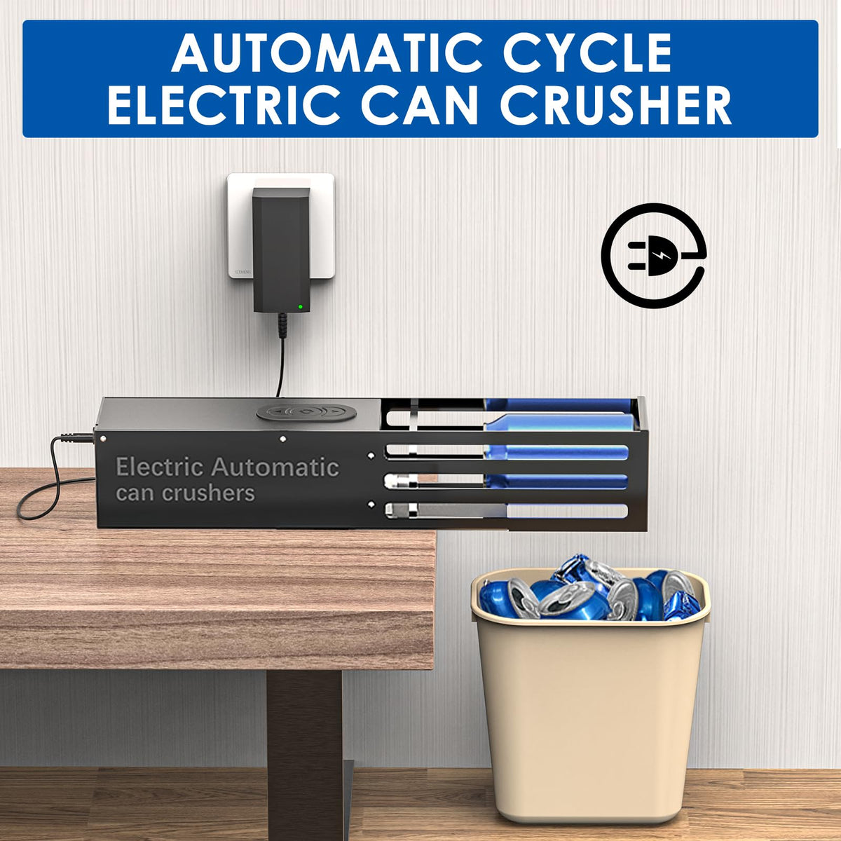 Automatic Electric Can Crusher for 8oz 12oz 16oz Cans Y22100