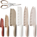 13 Piece Stainless Steel Kitchen Knife Set with Blade Guards C650