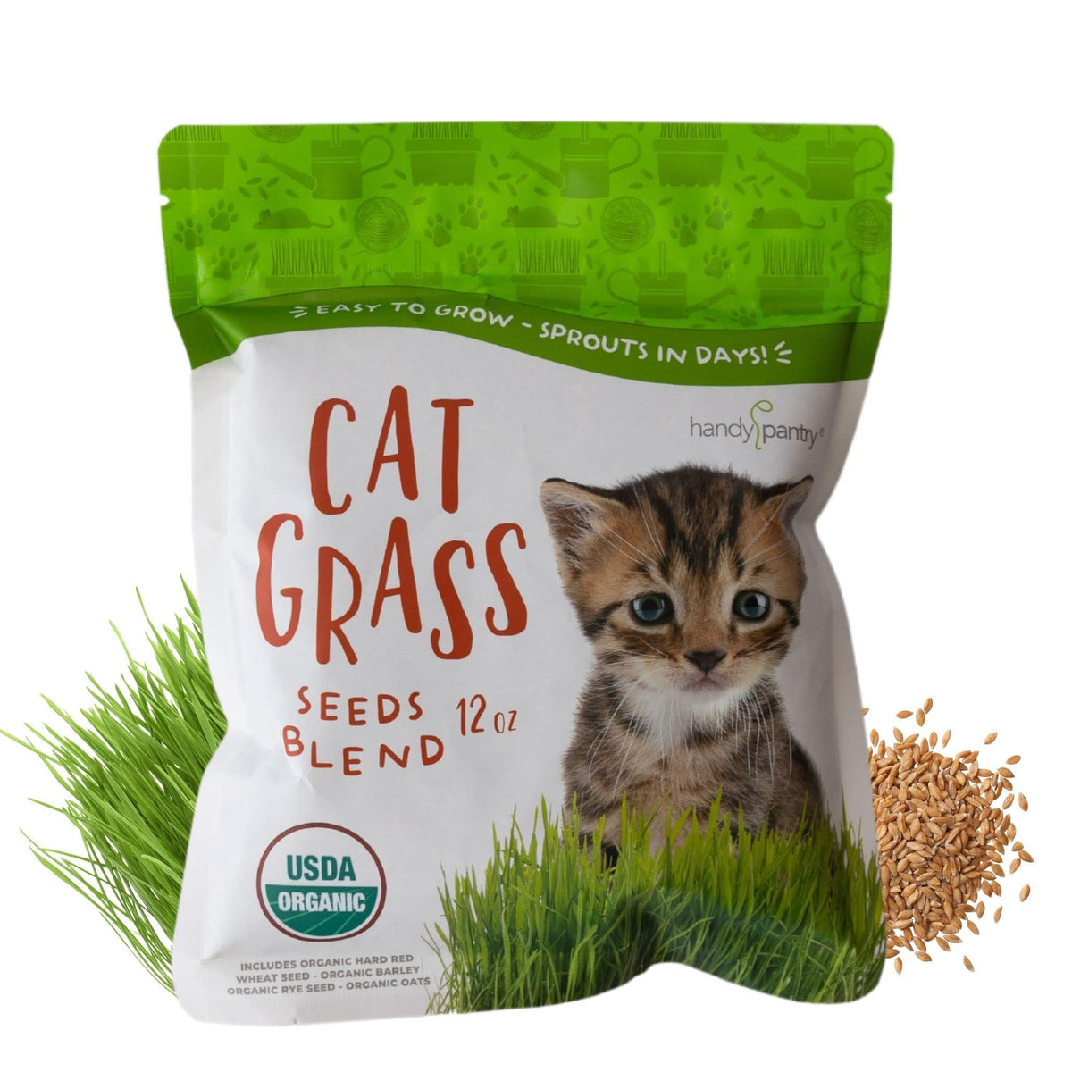 Organic Cat Grass Seed Blend 12 oz K11251