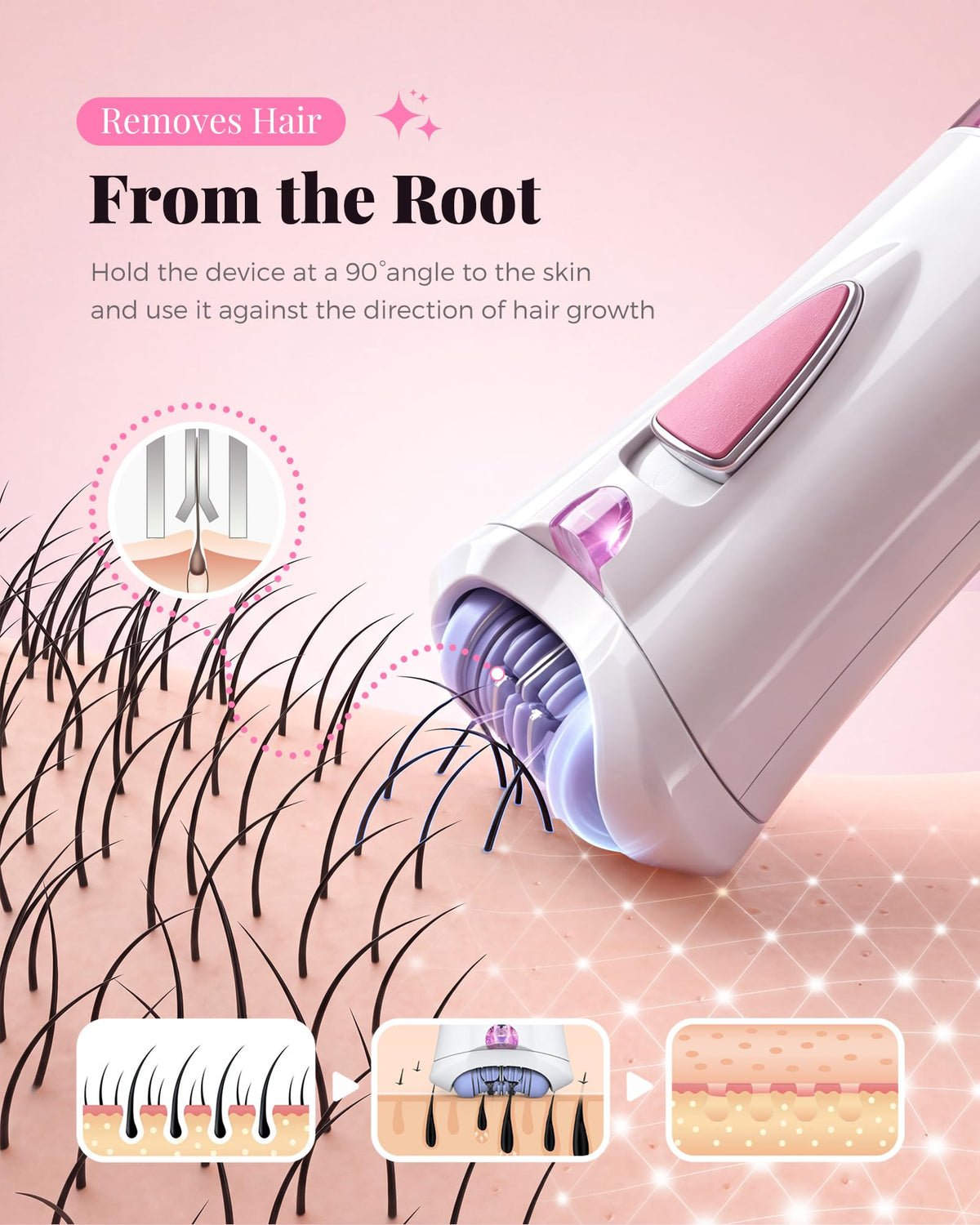Portable Electric Facial Epilator with LED F67589