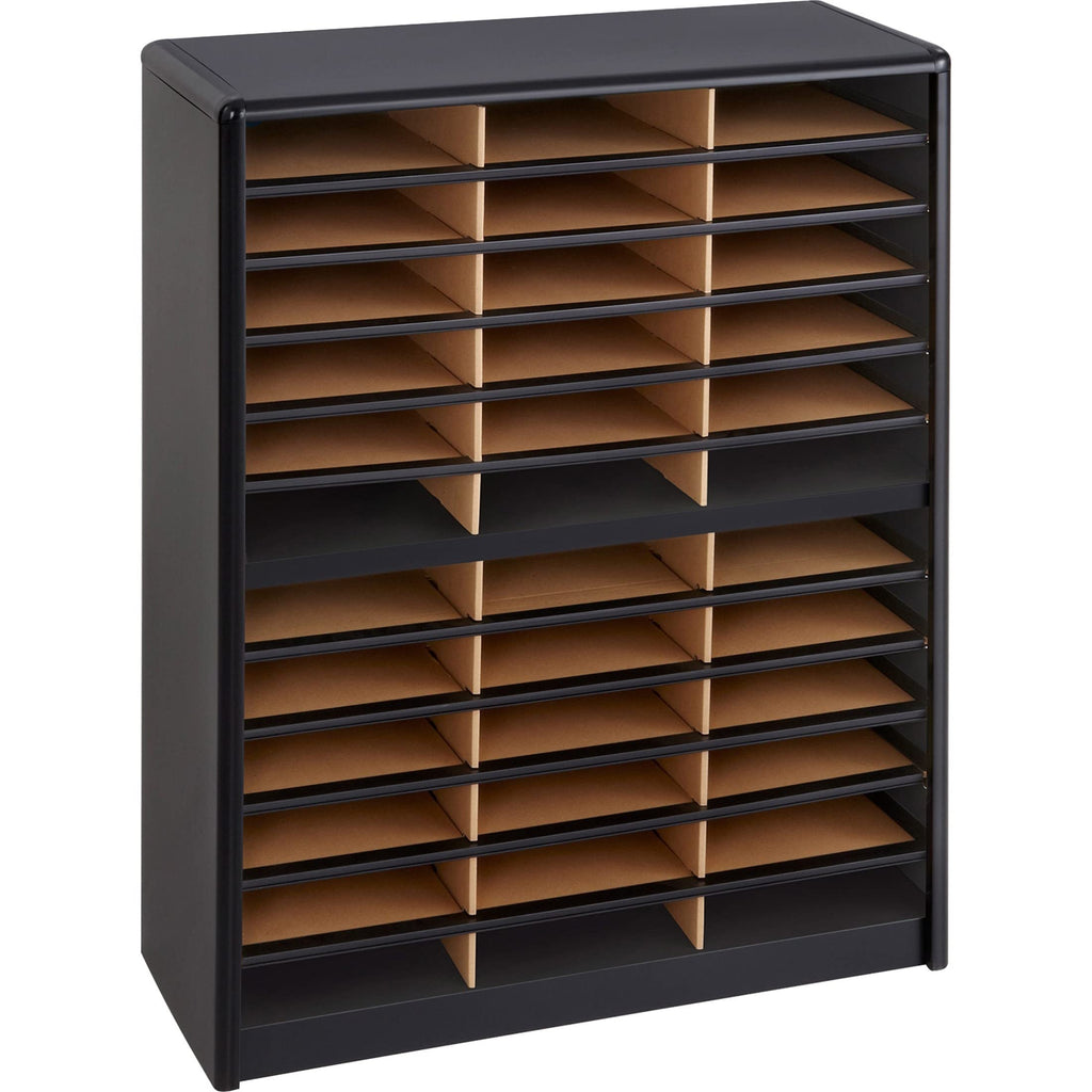36 Compartment Black Literature Organizer A447886