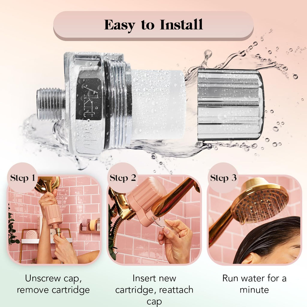 Tea Tree Shampoo + Coconut Oil Conditioner and Shower Filter Bundle Q8277