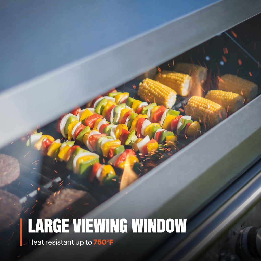 6+1 Burner Propane Gas Grill with Cover and Rotisserie Kit O981464