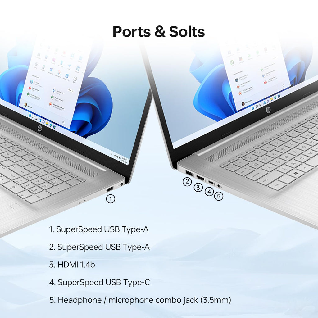 17.3" HD+ Touchscreen Laptop, Intel Core i5, 16GB RAM, 1TB SSD, Silver P163