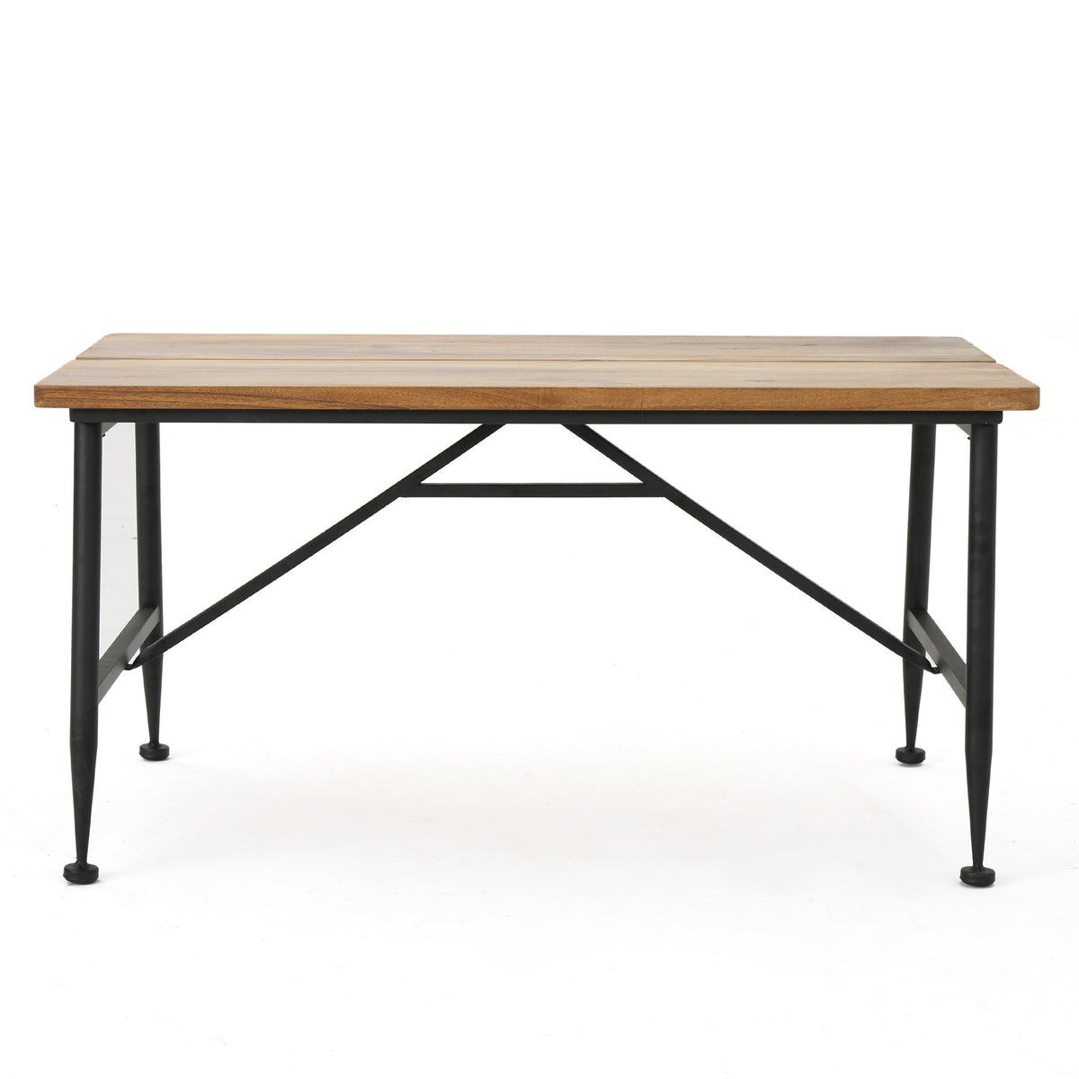 Acacia Wood Coffee Table with Iron Accents O12998