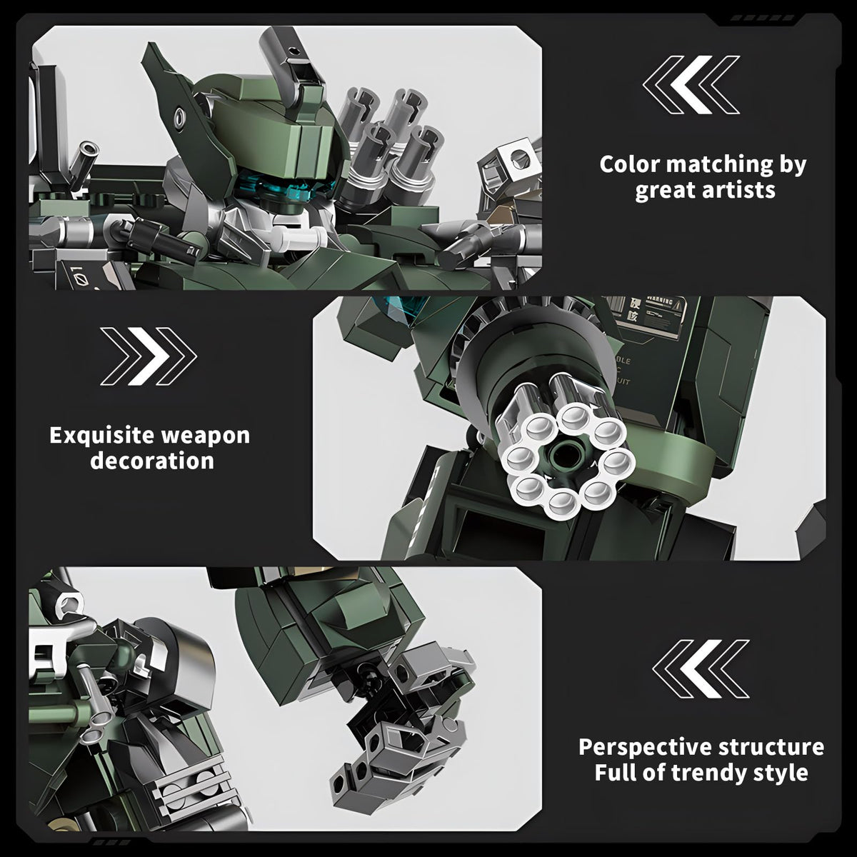 Mech Robot Model Building Blocks Toy Set 1403 Pieces N9550