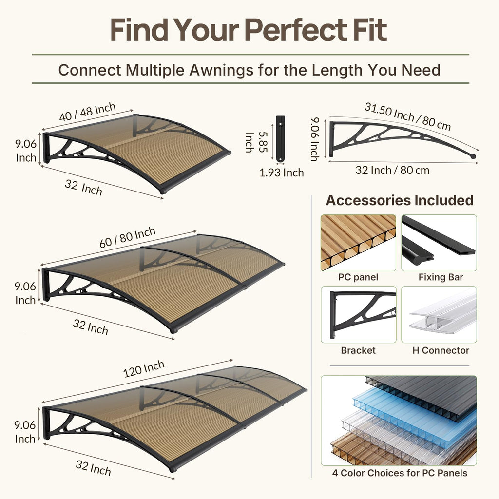 32x48'' Polycarbonate Door Awning P246900