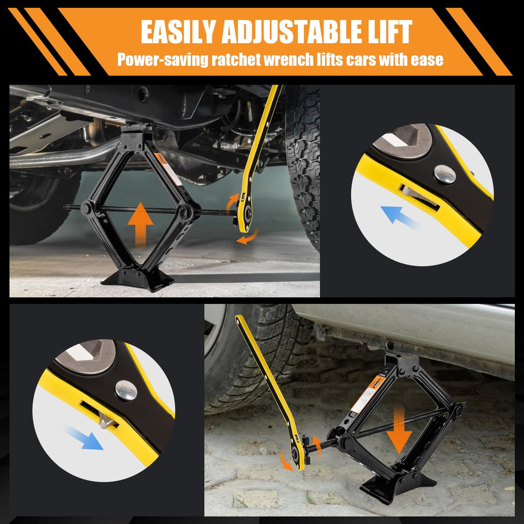 2 Ton Scissor Jack Kit with Lug Wrench U13006