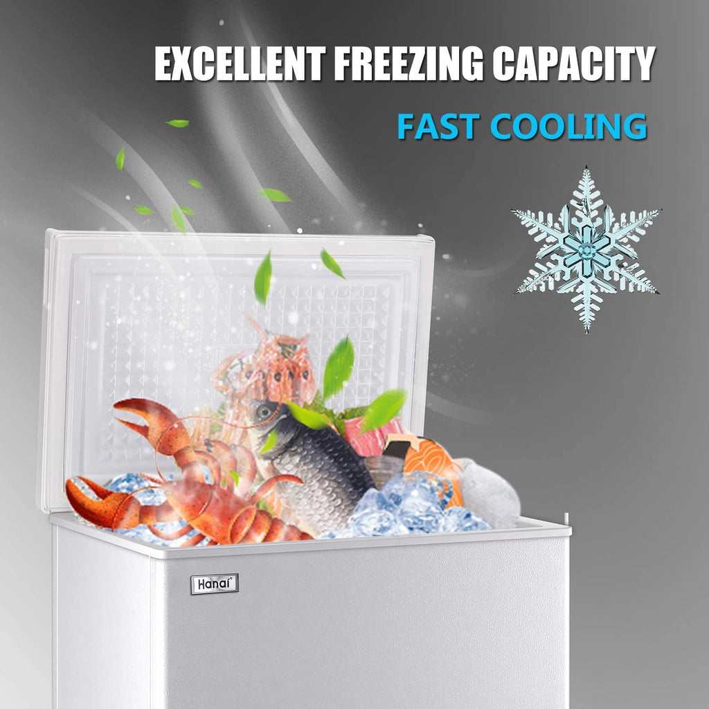 5.0 Cu.Ft White Chest Freezer with Removable Basket R240877