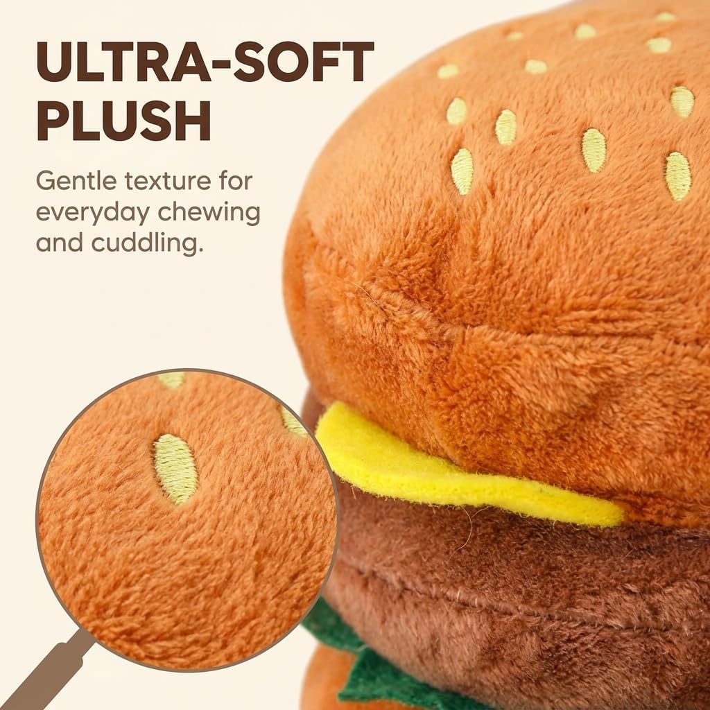 Hamburger Shape Dog Squeaky Toy L17672