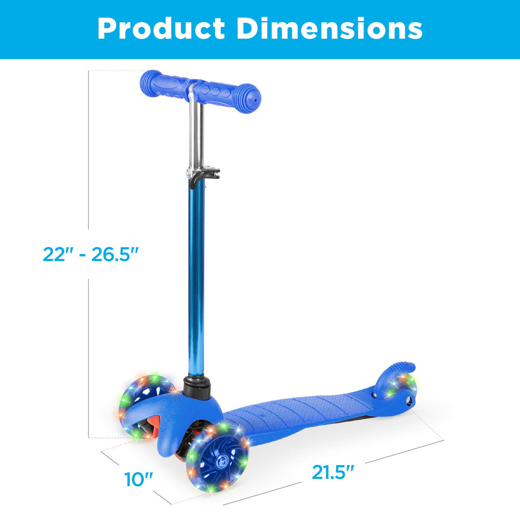 Kids 3-Wheel Scooter with LED Light-Up Wheels Q133909