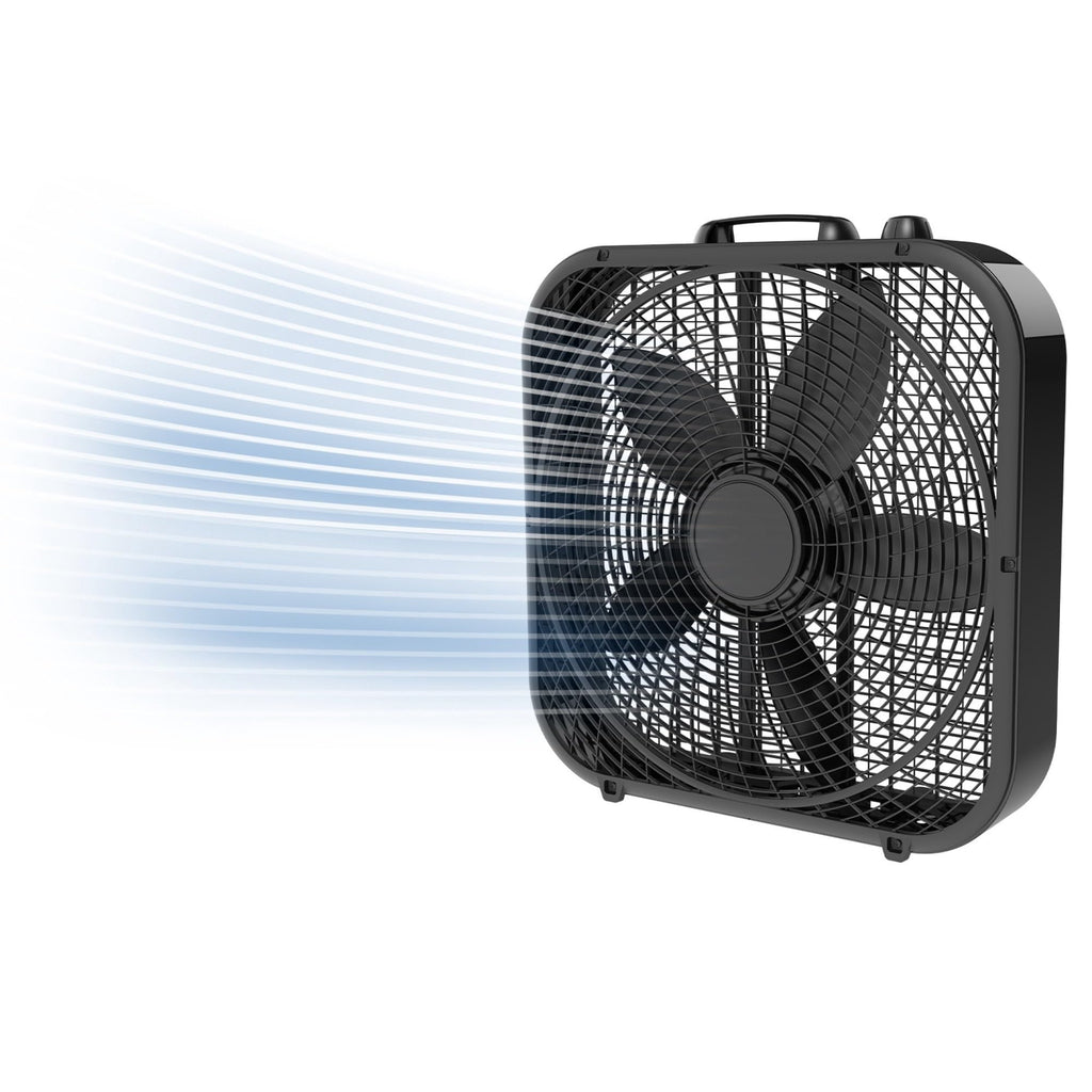 20" Classic Box Fan, 3 Speeds, Black Y644