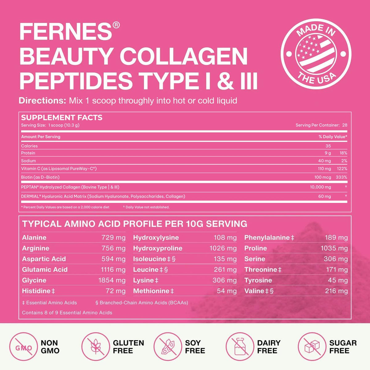 Collagen Peptides Powder 9.88 oz Unflavored F6015