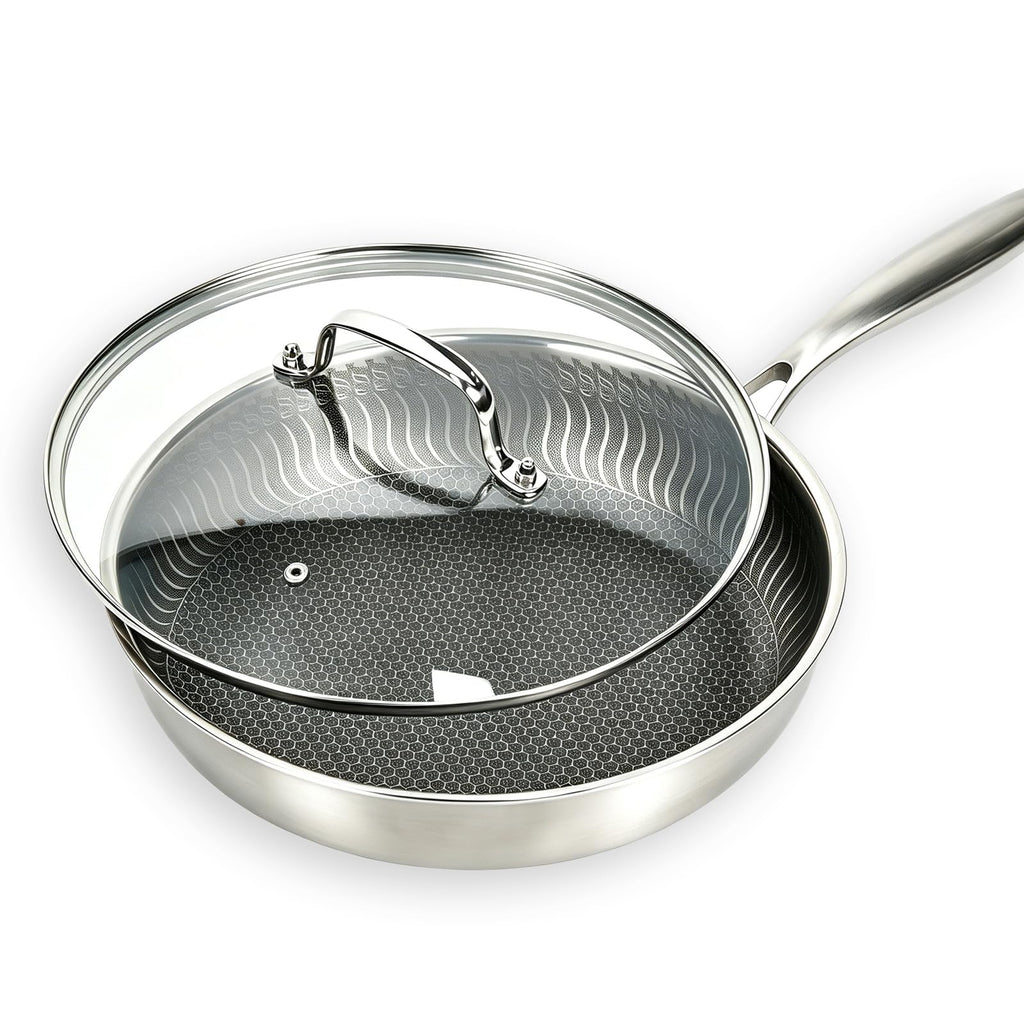 11 IN Glass Lid with Stainless Steel Handle A916872