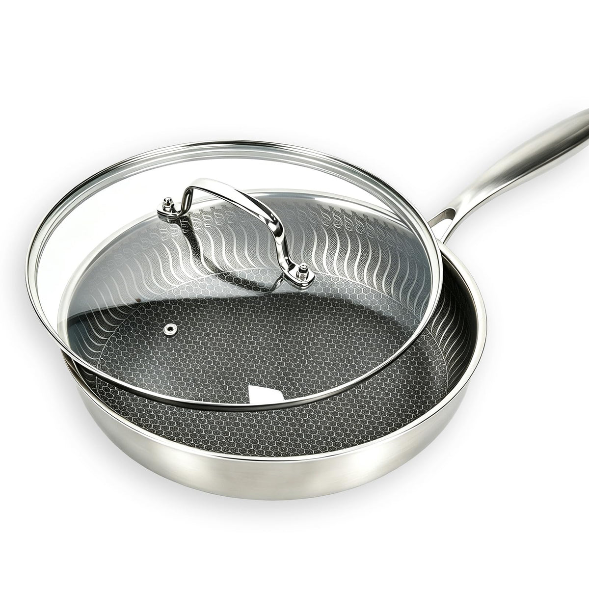 11 IN Glass Lid with Stainless Steel Handle A916872