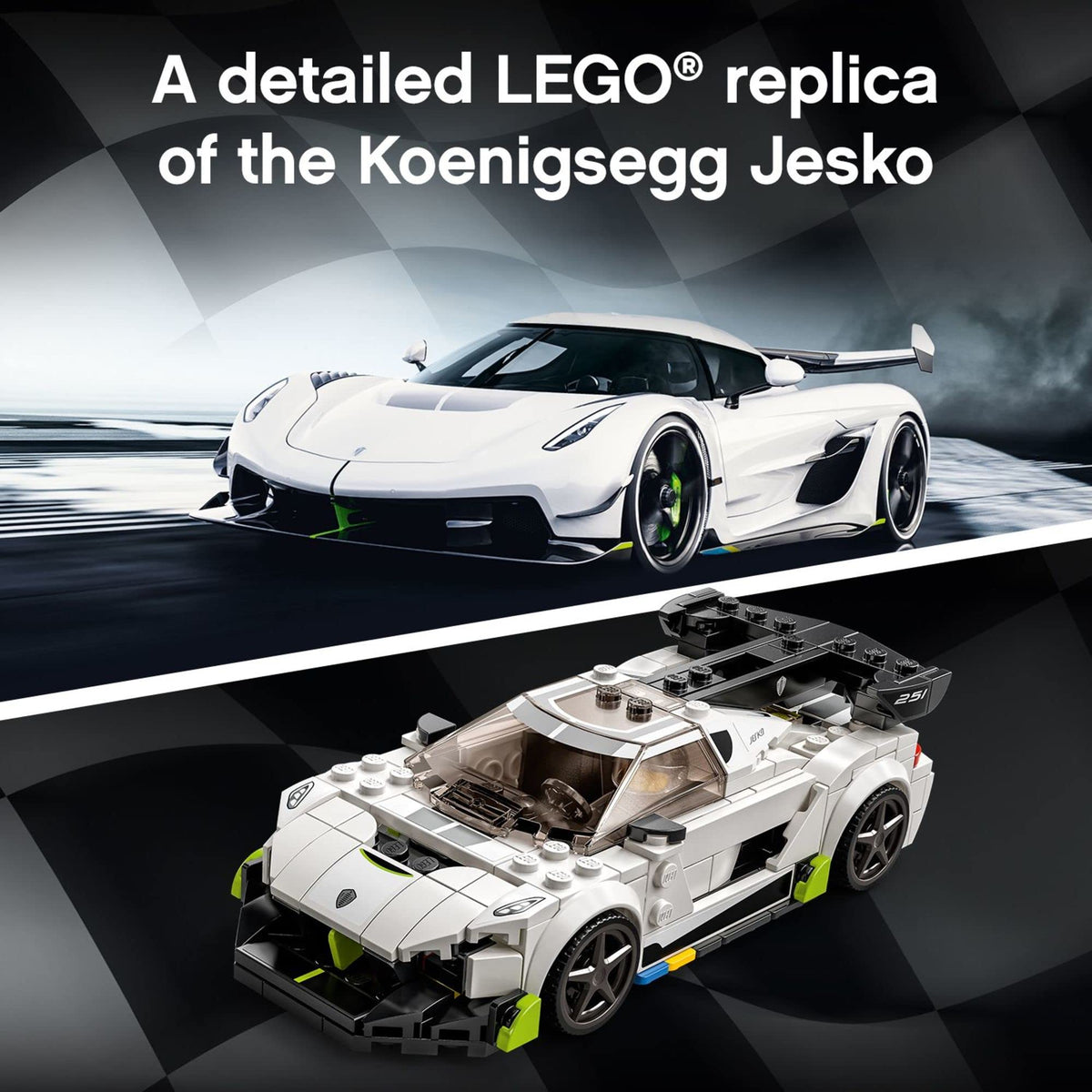 Racing Sports Car Toy with Driver Minifigure X817481