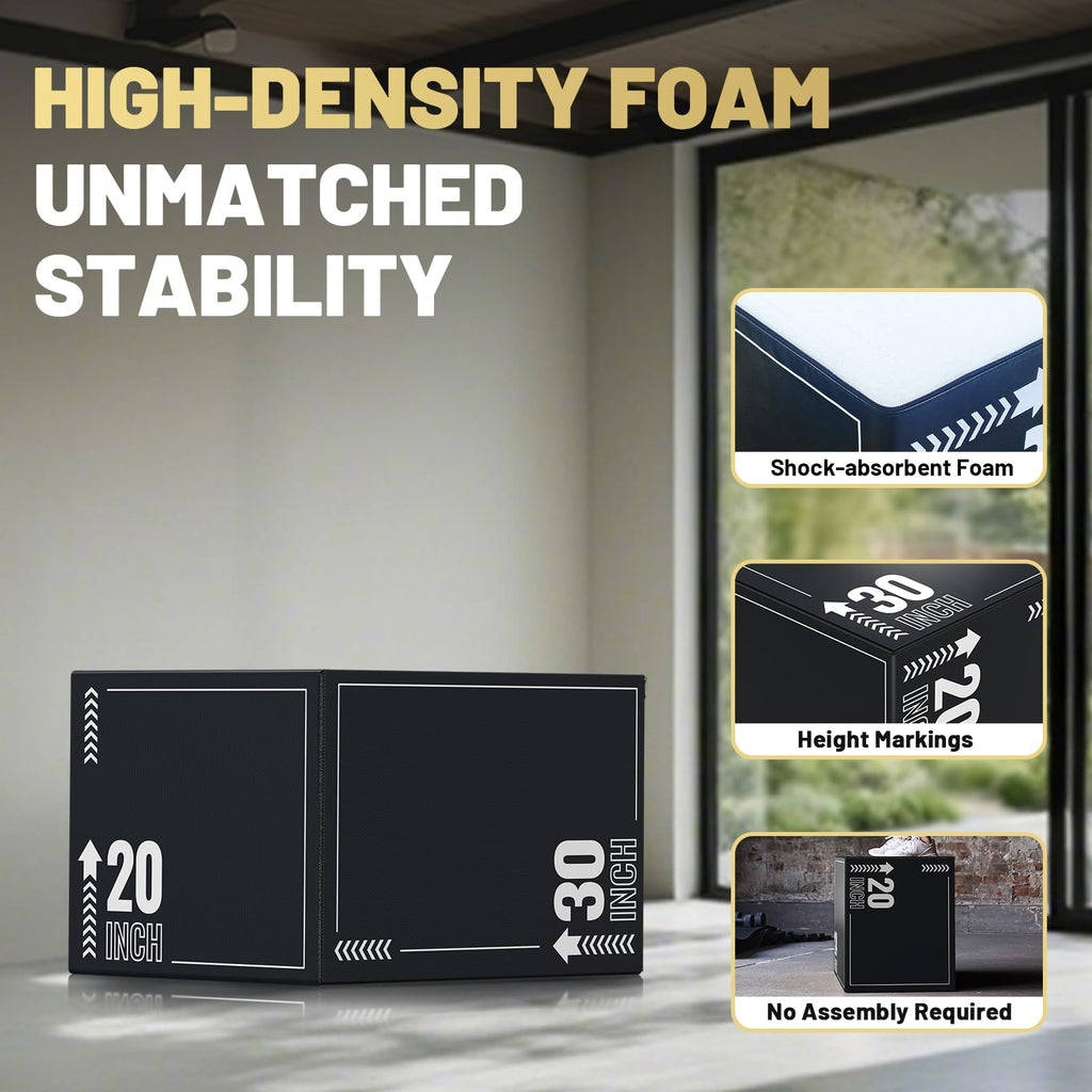 3-in-1 Plyometric Jump Box with Anti Slip Surface F54286