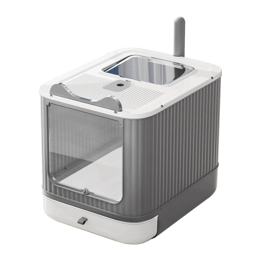 Covered Cat Litter Box with Lid V7645