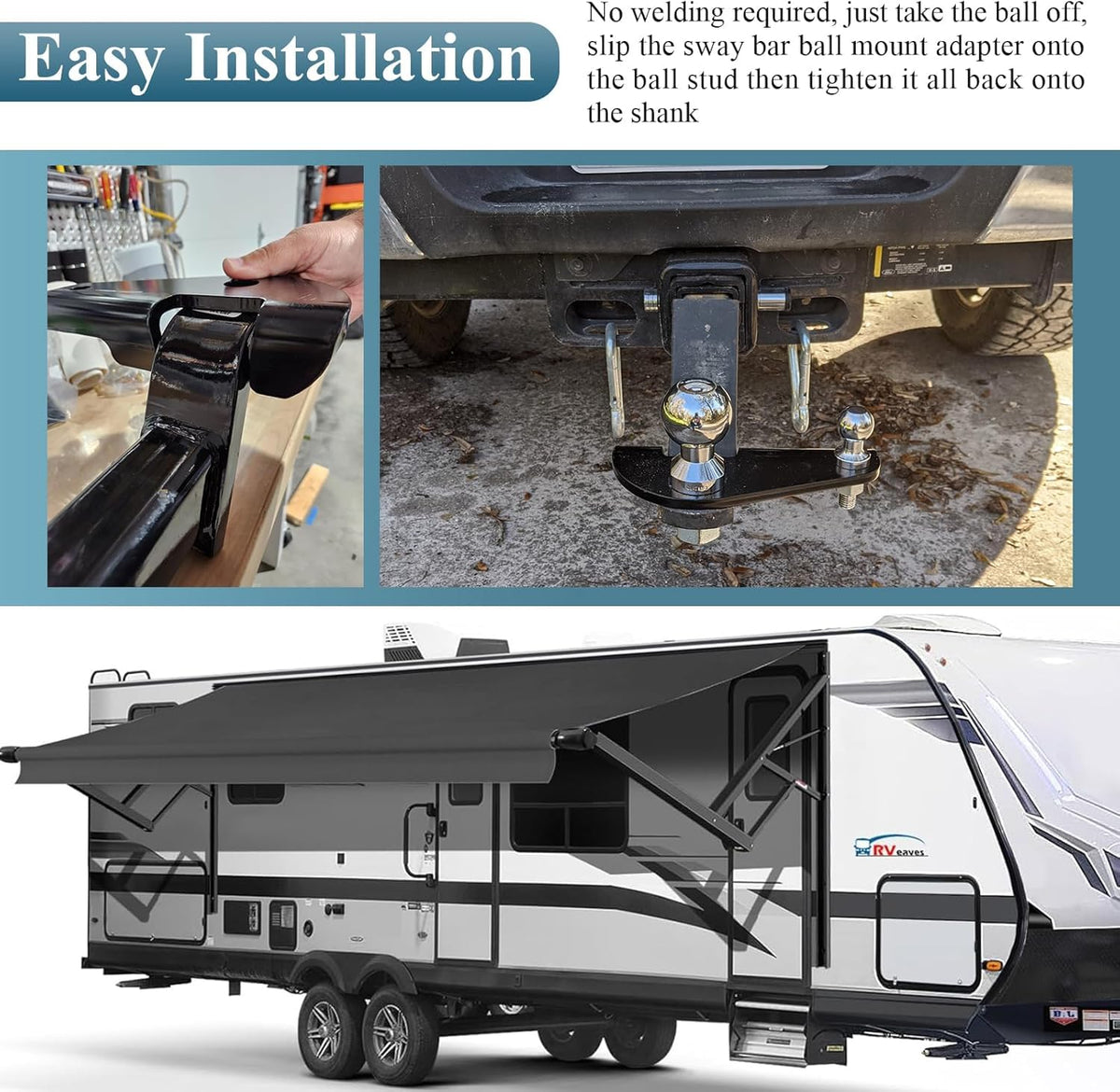 Anti Sway Trailer Hitch Adapter for 2" Square Ball Mounts H107