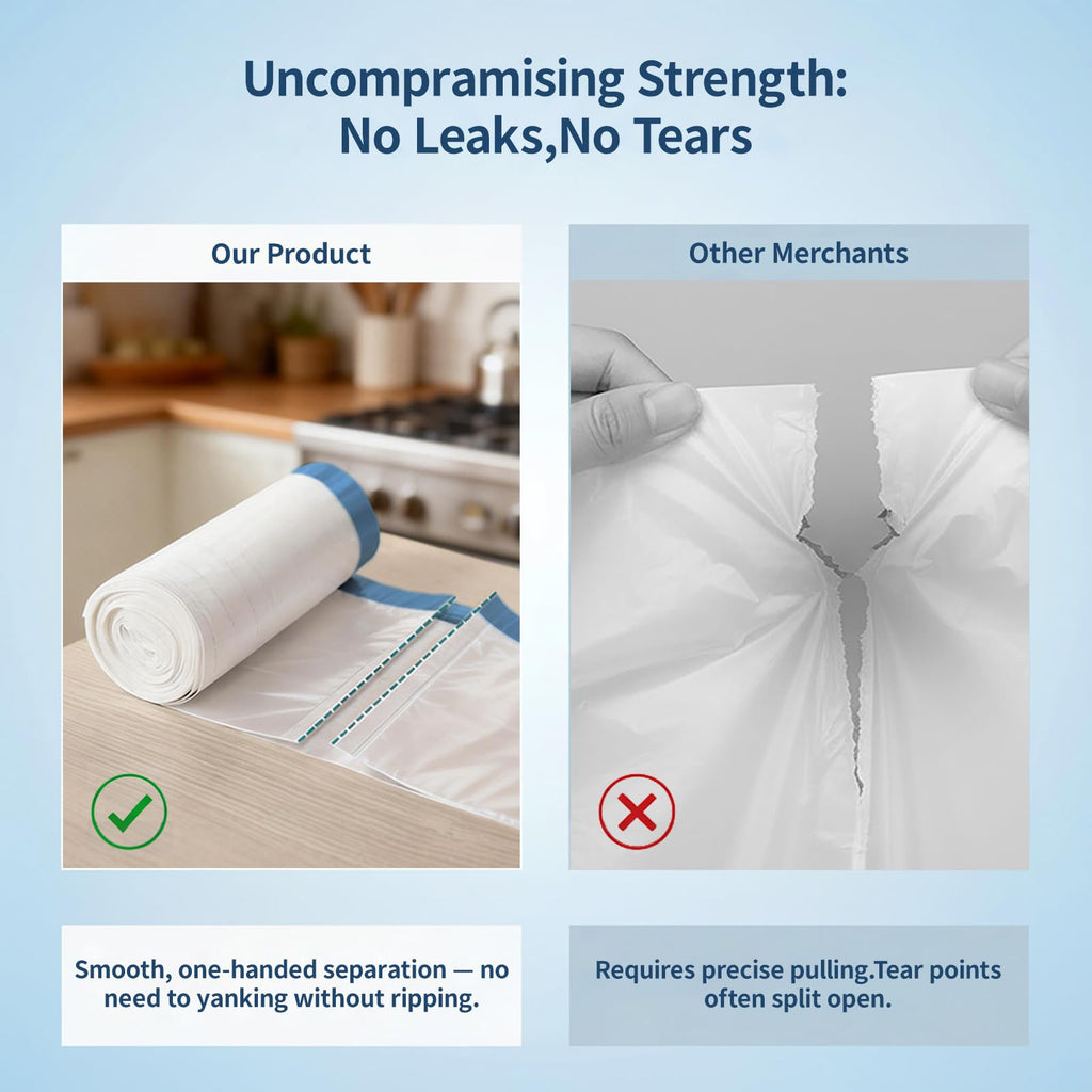 8 Gallon Drawstring Trash Bags 1.2 Mil Unscented 150 Count Y1761