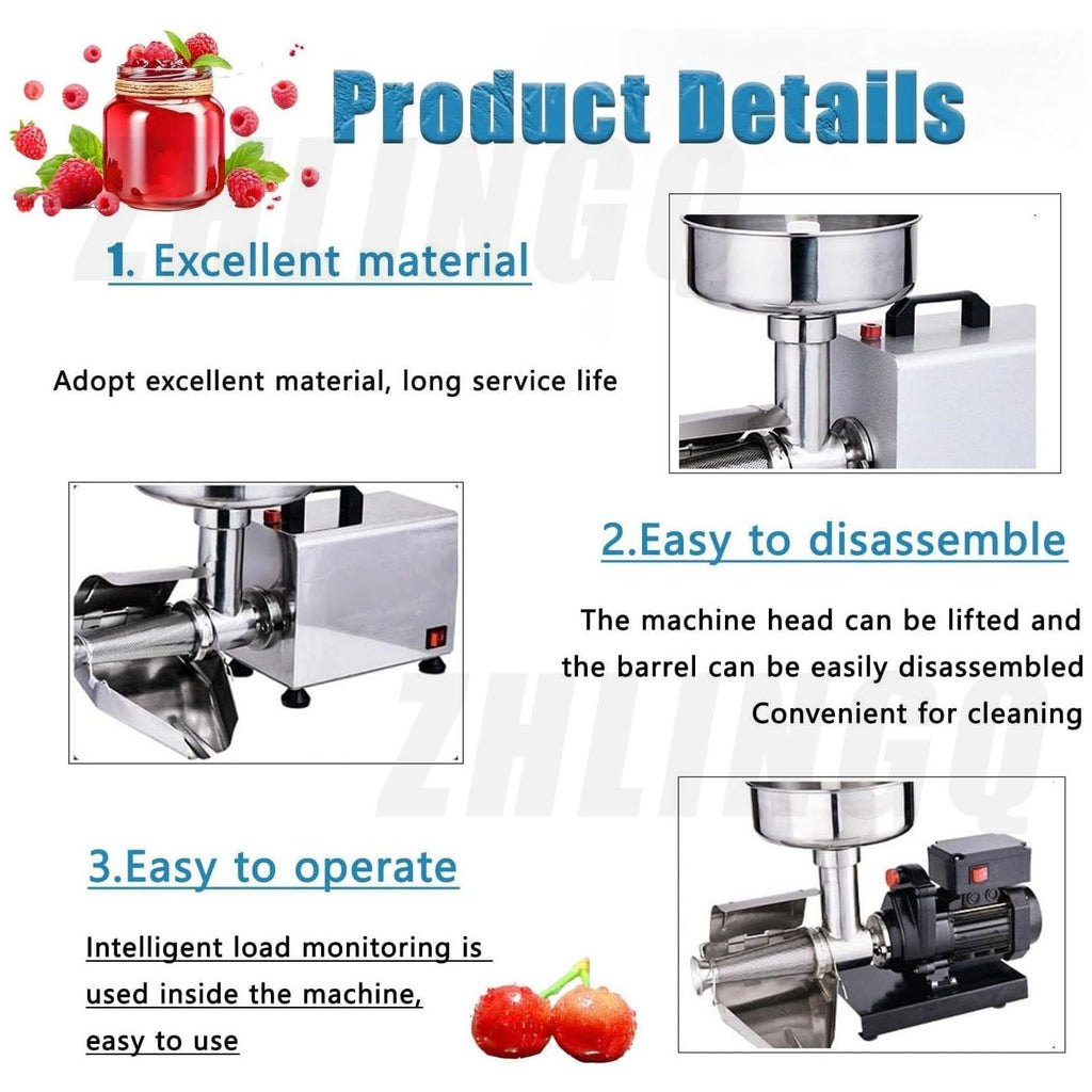 450W Stainless Steel Electric Tomato Strainer T396207